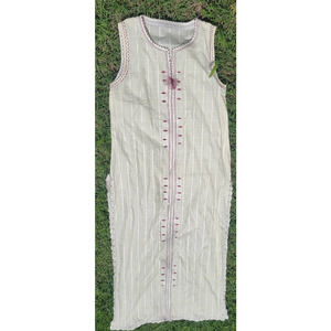 Emroidered Vintage Linen Long Dress